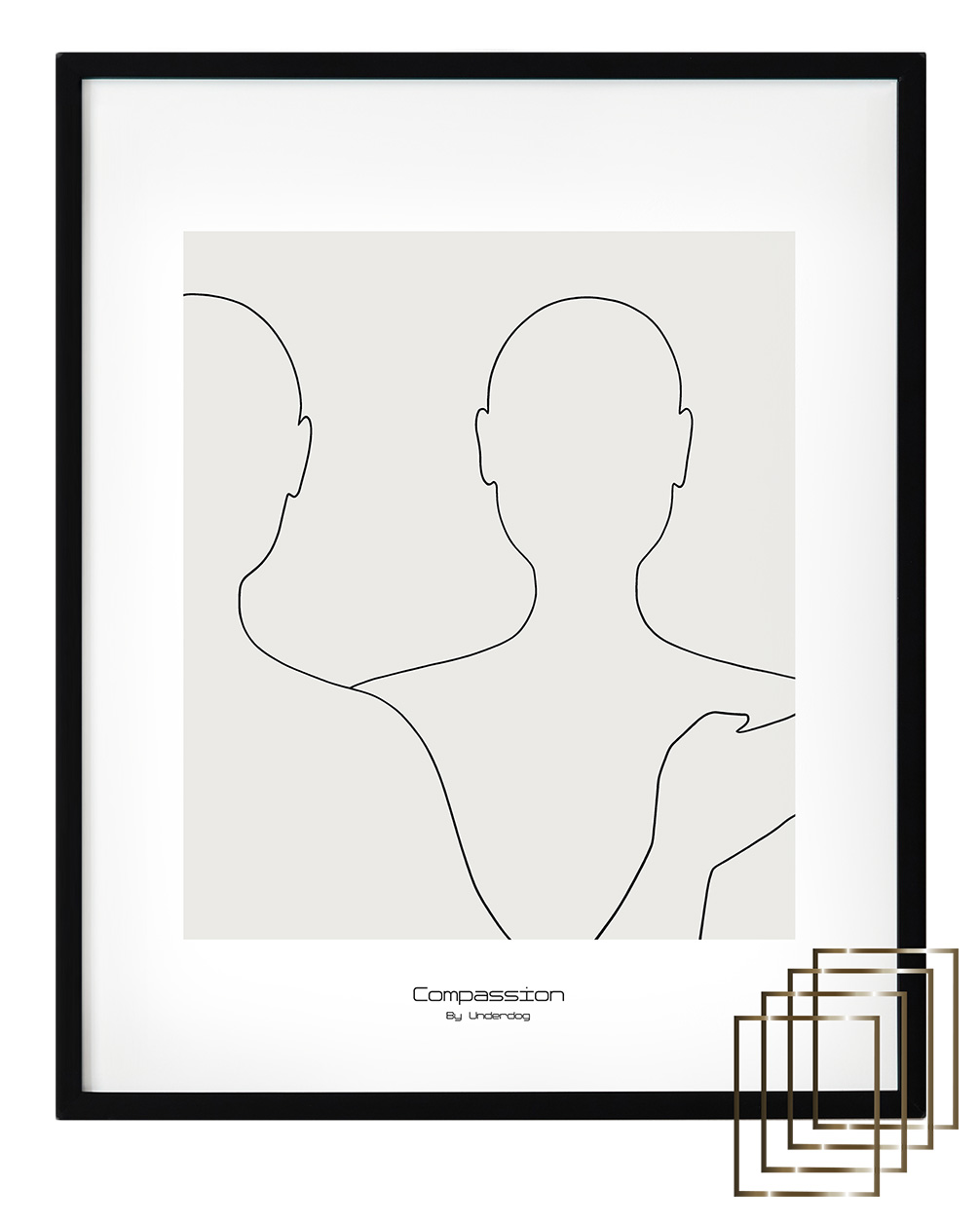 Minimalistisk poster-Medkänsla,Konstverk Målningar Bilder Dukar Grafiks Tryck Posters Wall art (på engelska) Väggdekor Väggkonst