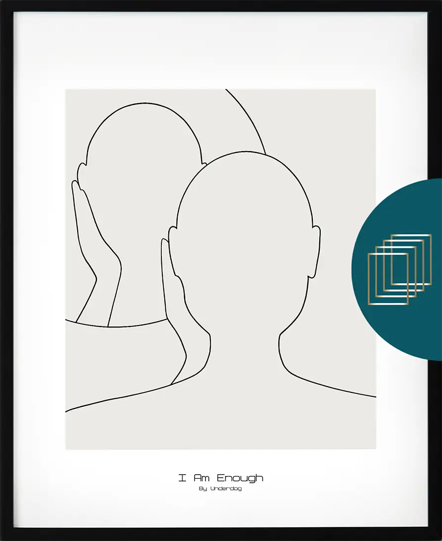Poster från serien Minimalistic – minimalistisk linjeteckning i avskalad stil