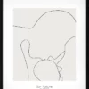 Poster med motivet vår framtid i enkel svart linje mot beige bakgrund. Avskalad, digital design som symboliserar hopp och riktning. Passar i minimalistiska miljöer.